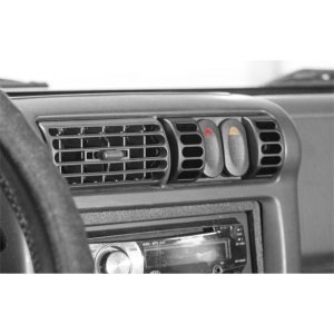Jeep Wrangler AC Vent Switch Pod - Rugged Ridge - Includes 2 Rocker Switches - Black - `97-`06